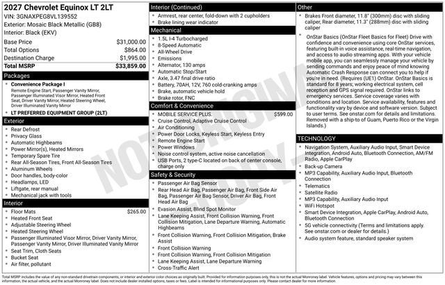 2027 Chevrolet Equinox LT
