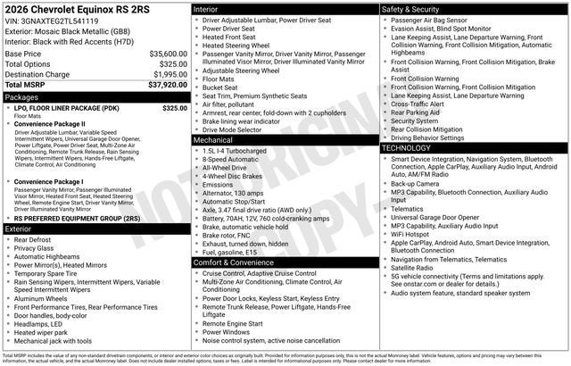 2026 Chevrolet Equinox RS