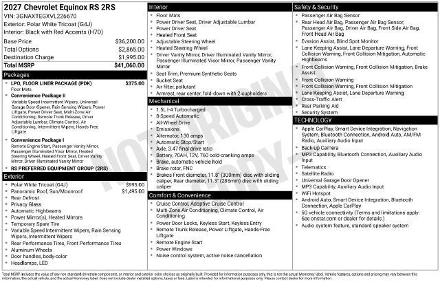 2027 Chevrolet Equinox RS