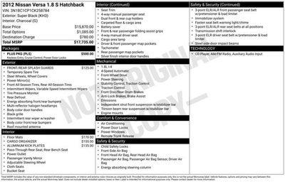 2012 Nissan Versa S