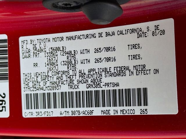 2020 Toyota Tacoma 4WD SR5