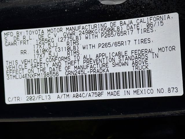 2015 Toyota Tacoma NA