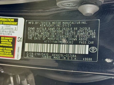 2021 Toyota Camry SE Nightshade