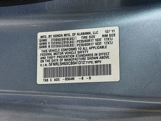 2012 Honda Odyssey EX-L