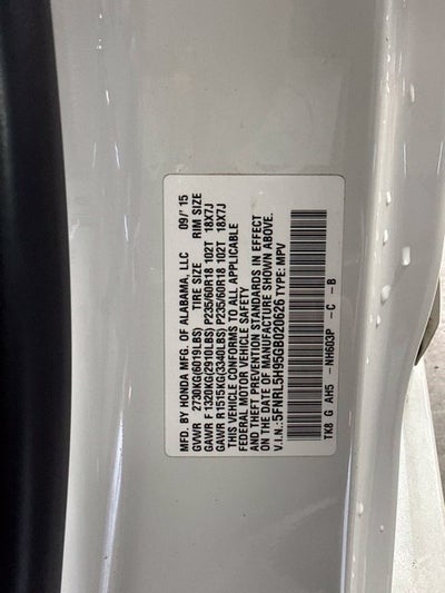 2016 Honda Odyssey Touring Elite