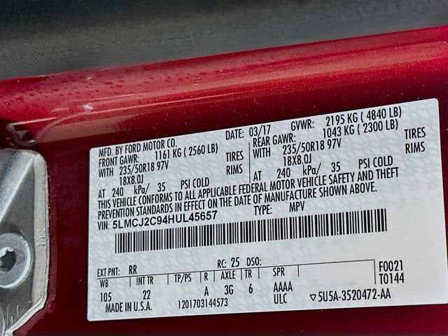 2017 Lincoln MKC Select