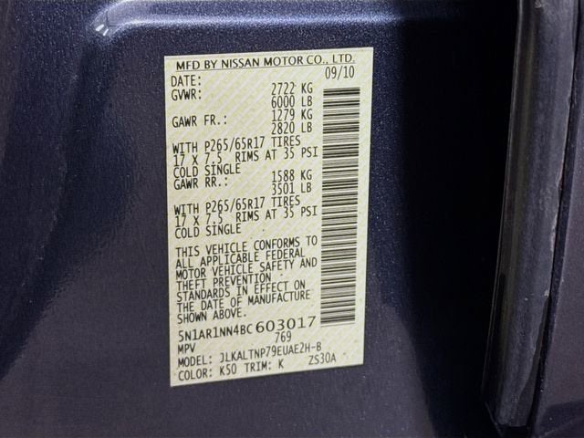 2011 Nissan Pathfinder Silver