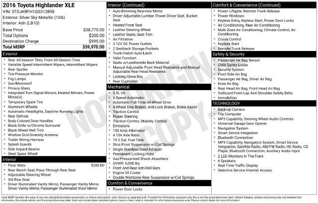 2016 Toyota Highlander XLE