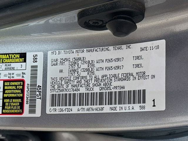 2019 Toyota Tacoma 4WD SR