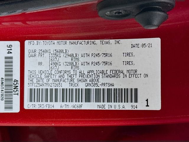 2021 Toyota Tacoma 4WD SR