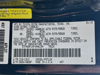 2015 Toyota Tundra 4WD Truck LTD