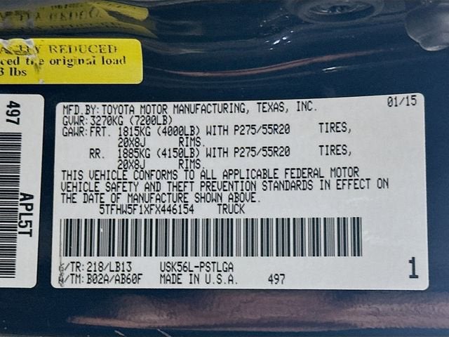 2015 Toyota Tundra 4WD Truck LTD