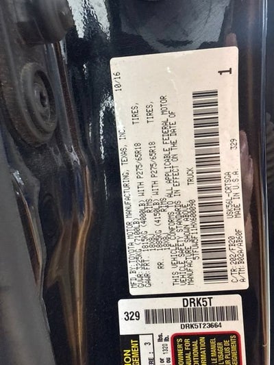 2017 Toyota Tundra SR5 5.7L V8