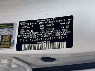 2016 Kia Optima SXL Turbo