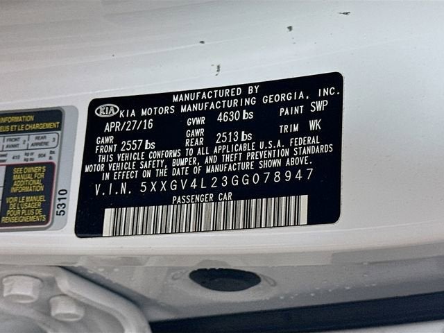 2016 Kia Optima SXL Turbo