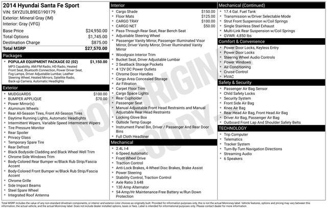 2014 Hyundai Santa Fe Sport NA