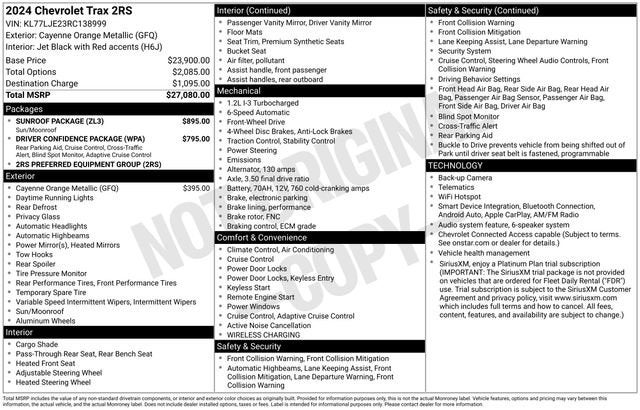 2024 Chevrolet Trax 2RS