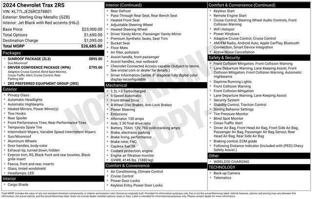 2024 Chevrolet Trax 2RS