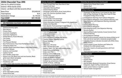 2026 Chevrolet Trax 2RS