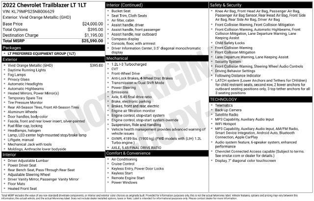2022 Chevrolet Trailblazer LT