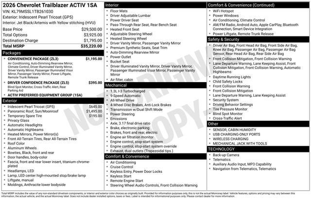 2026 Chevrolet Trailblazer ACTIV