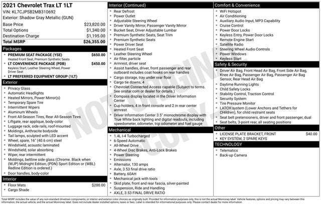 2021 Chevrolet Trax LT