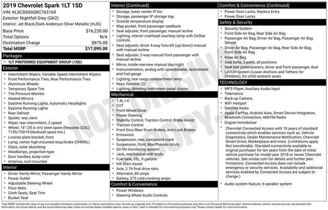 2019 Chevrolet Spark LT