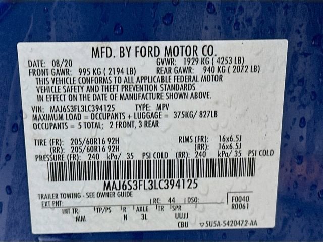 2020 Ford EcoSport S