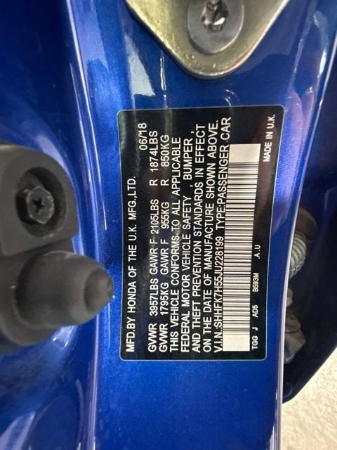 2018 Honda Civic Hatchback EX