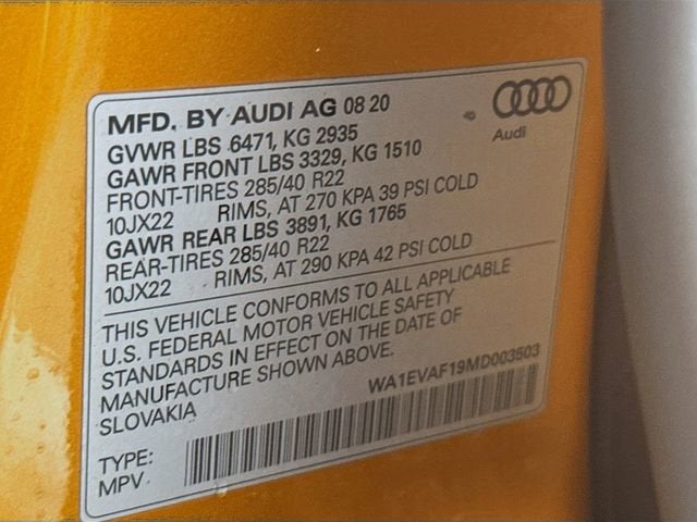 2021 Audi Q8 Premium Plus