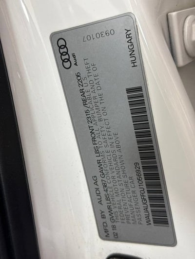2018 Audi A3 2.0T Premium
