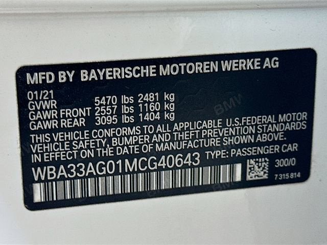 2021 BMW 5 Series 530e xDrive