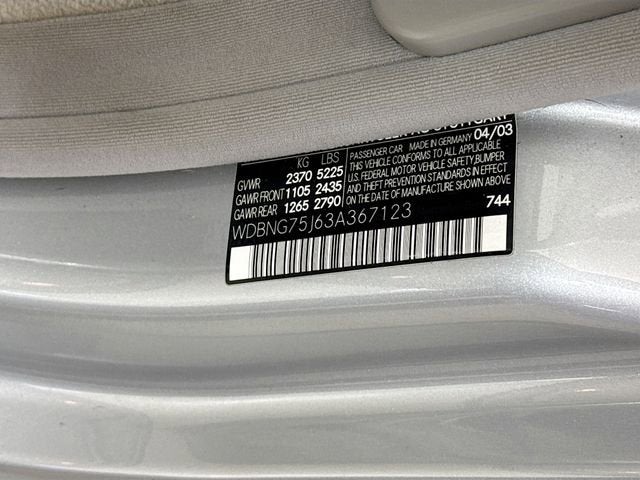 2003 Mercedes-Benz S-Class 5.0L