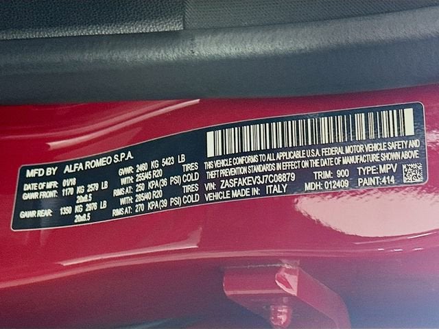 2018 Alfa Romeo Stelvio Quadrifoglio NA