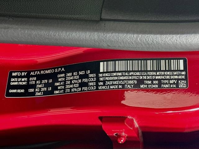 2018 Alfa Romeo Stelvio Quadrifoglio NA